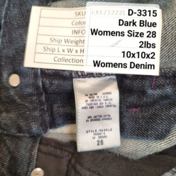 Marciano Women's Black Straight Leg Belt Looped Denim Jeans Size 28 - Picture 2 of 4